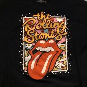 Black Rolling Stones Tee